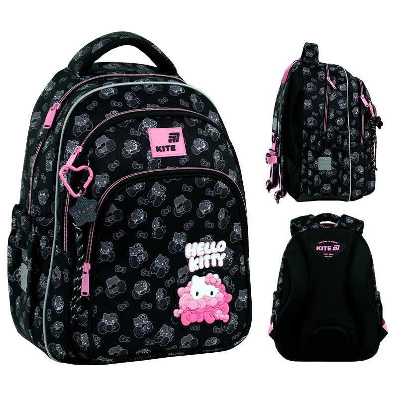 Plecak szkolny ortopedyczny czarny dziewczęcy 9-12 lat Kite Hello Kitty - Image 16