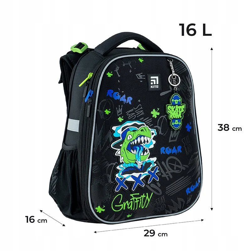 Tornister usztywniany szkolny 16 l dla dzieci T-Rex Kite - Image 4