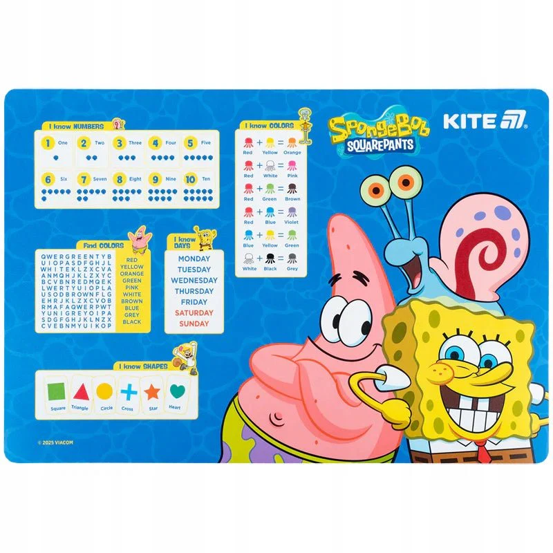 Podkładka na stół do prac plastycznych dla dzieci Sponge Bob Kite