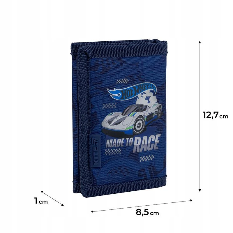 Portfel dziecięcy na rzep dla chłopca niebieski Hot Wheels Kite - Image 4