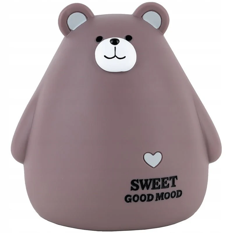 Skarbonka dla dzieci plastikowa otwierana brązowy misiek Kite Brown Bear