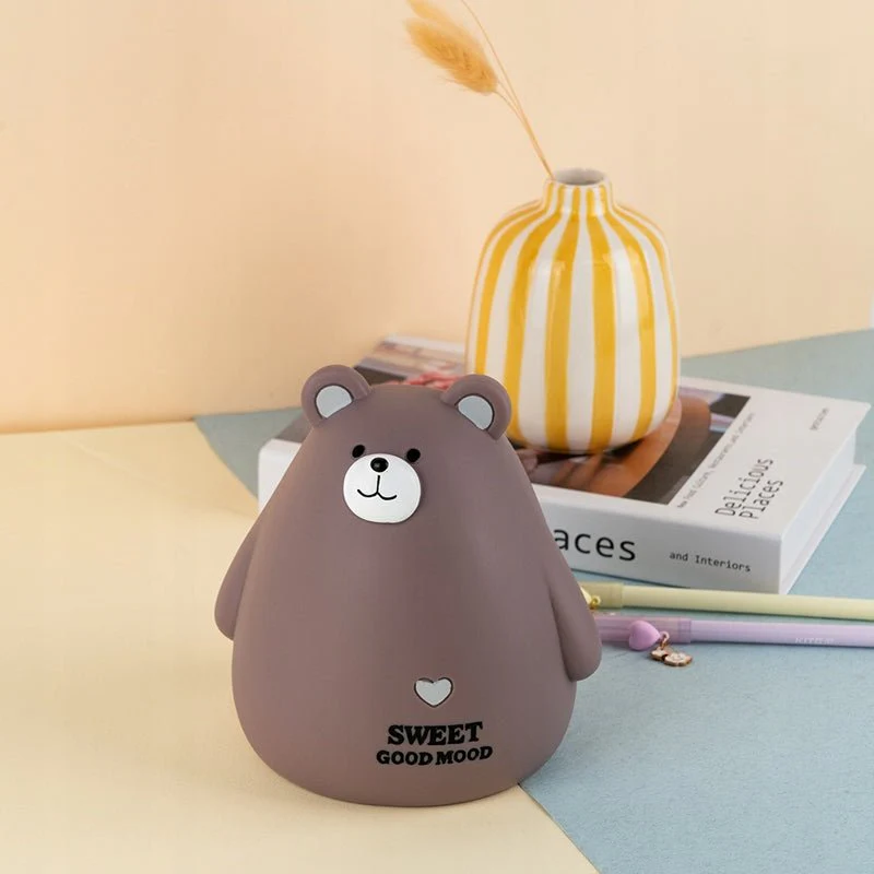 Skarbonka dla dzieci plastikowa otwierana brązowy misiek Kite Brown Bear - Image 2