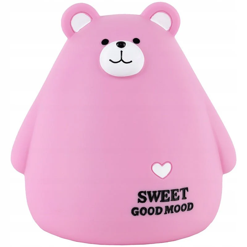 Skarbonka dla dzieci plastikowa otwierana różowy misiek Kite Pink Bear