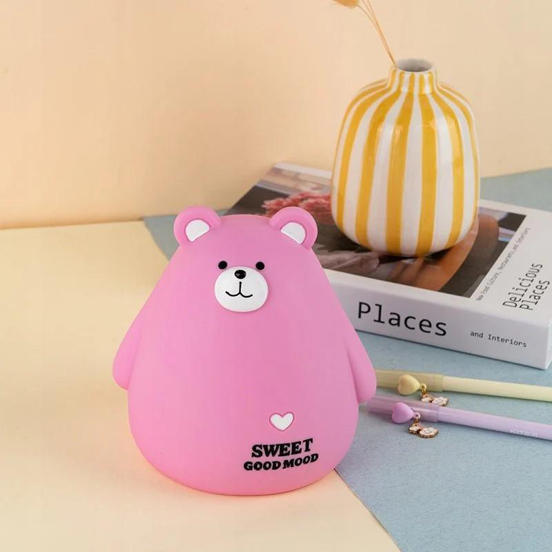 Skarbonka dla dzieci plastikowa otwierana różowy misiek Kite Pink Bear - Image 2