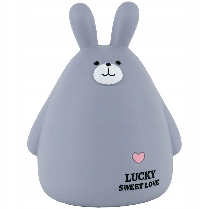 Skarbonka dla dzieci plastikowa otwierana szary królik Kite Grey Bunny
