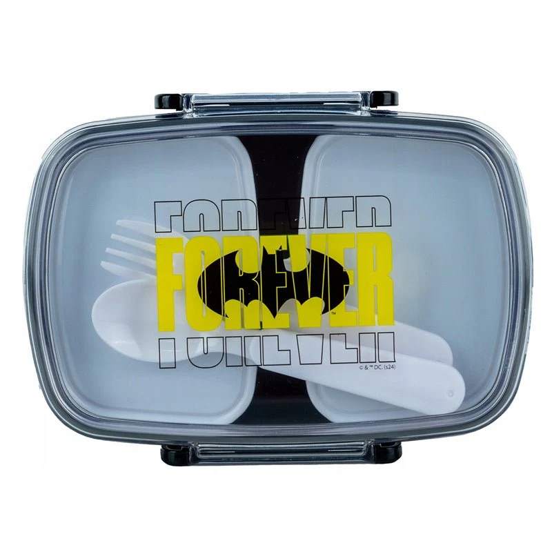 Lunchbox do szkoły ze sztućcami 2 komory 750 ml DC Batman - Image 11