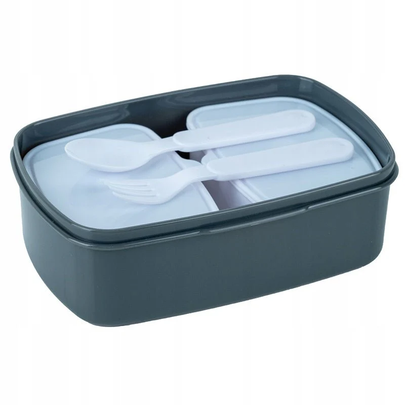 Lunchbox do szkoły ze sztućcami 2 komory 750 ml DC Batman - Image 4