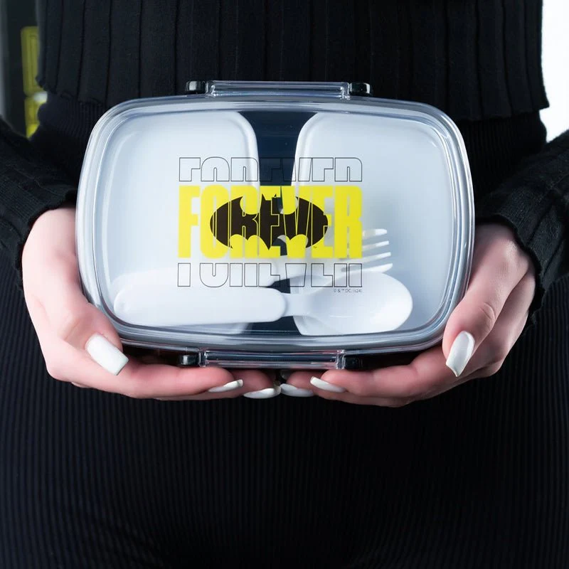 Lunchbox do szkoły ze sztućcami 2 komory 750 ml DC Batman - Image 6