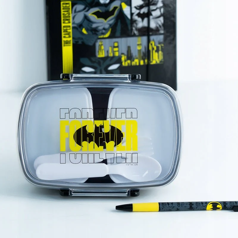 Lunchbox do szkoły ze sztućcami 2 komory 750 ml DC Batman - Image 7