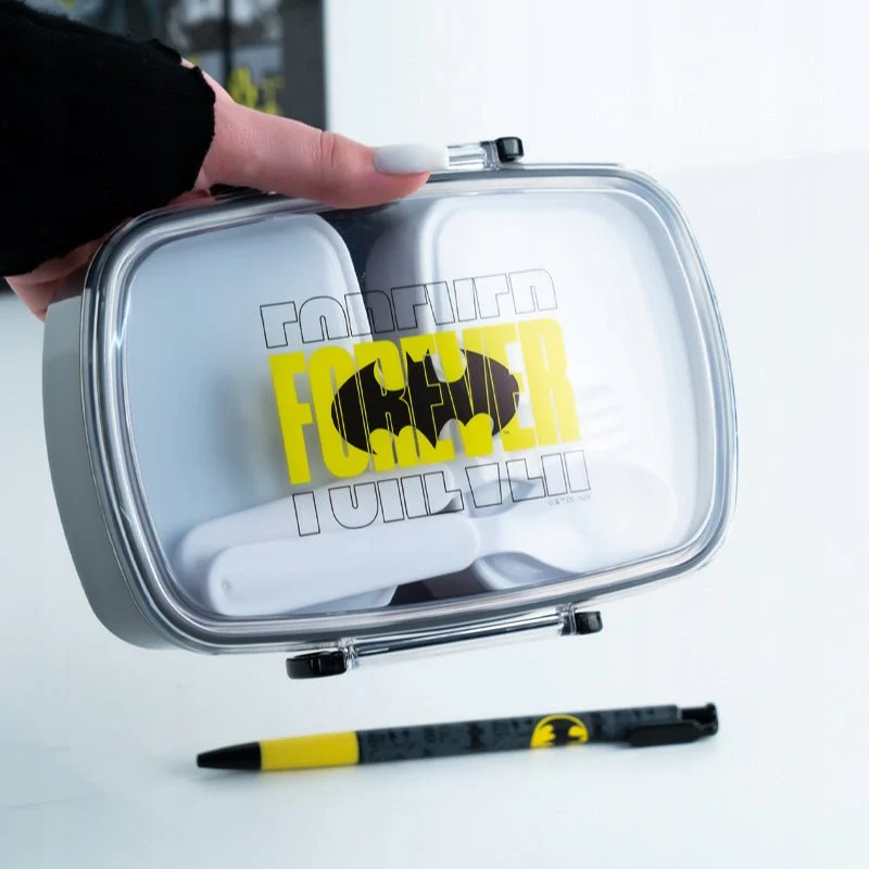 Lunchbox do szkoły ze sztućcami 2 komory 750 ml DC Batman - Image 9