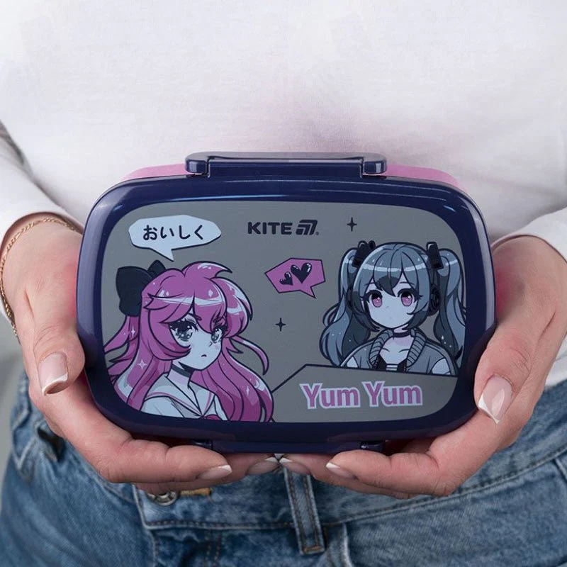 Lunchbox Śniadaniówka ze Sztućcami 750 ml Anime Girl Kite - Image 3