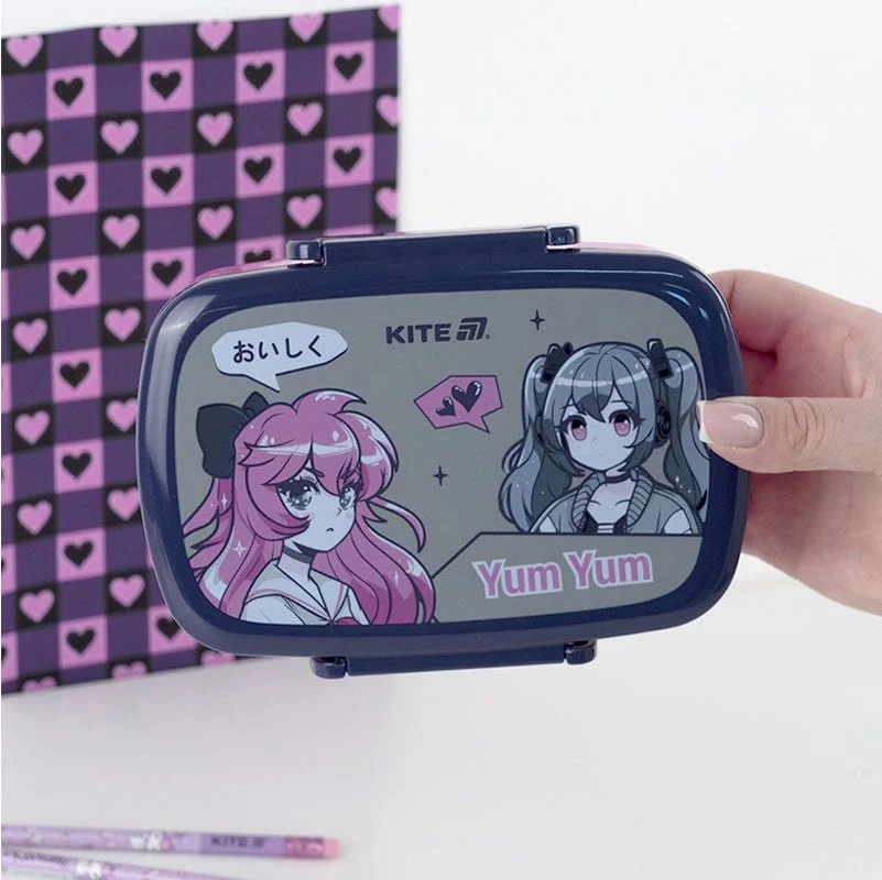 Lunchbox Śniadaniówka ze Sztućcami 750 ml Anime Girl Kite - Image 4