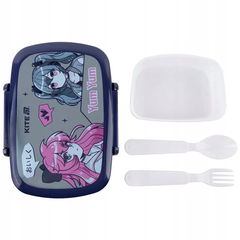 Lunchbox Śniadaniówka ze Sztućcami 750 ml Anime Girl Kite - Image 5