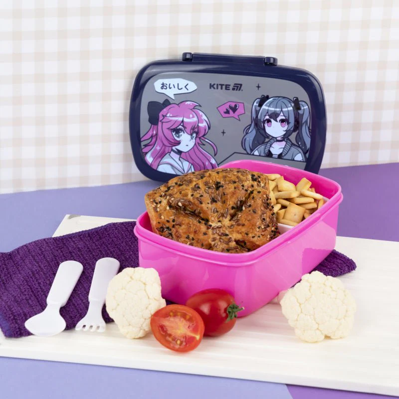 Lunchbox Śniadaniówka ze Sztućcami 750 ml Anime Girl Kite - Image 8
