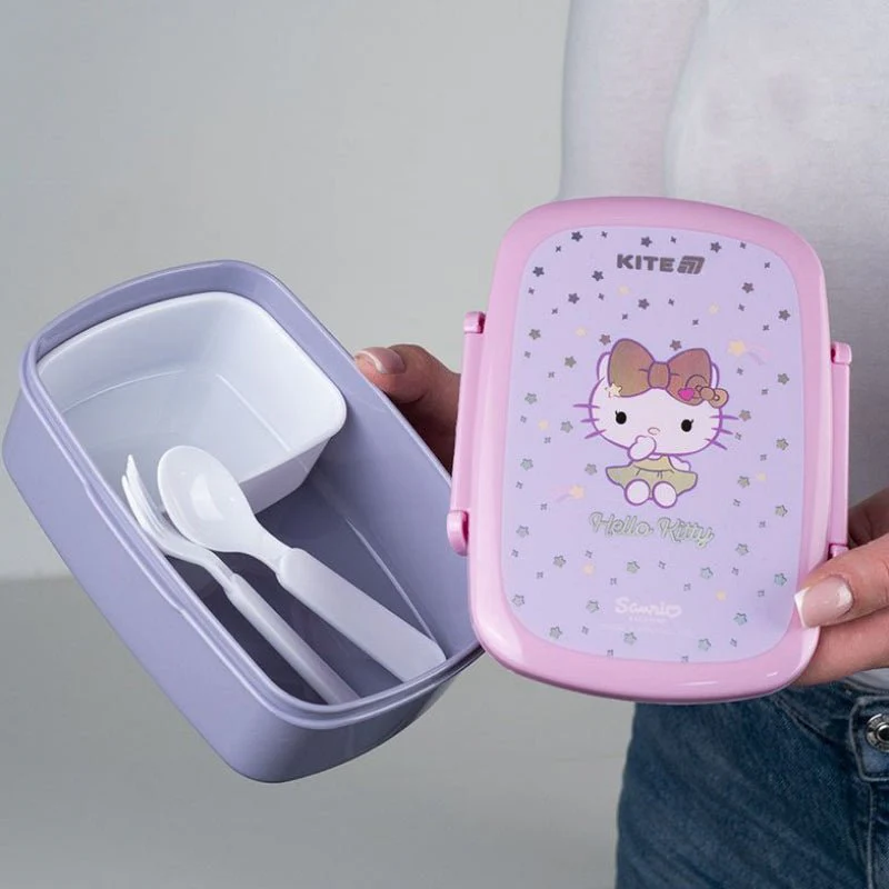 Lunchbox Śniadaniówka ze Sztućcami 750 ml Hello Kitty - Image 10