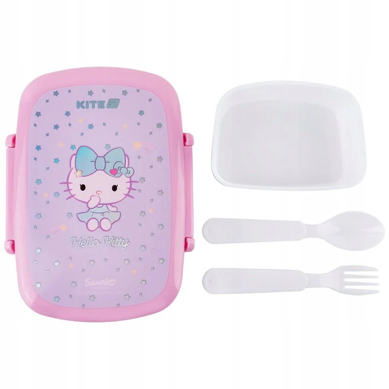 Lunchbox Śniadaniówka ze Sztućcami 750 ml Hello Kitty - Image 3