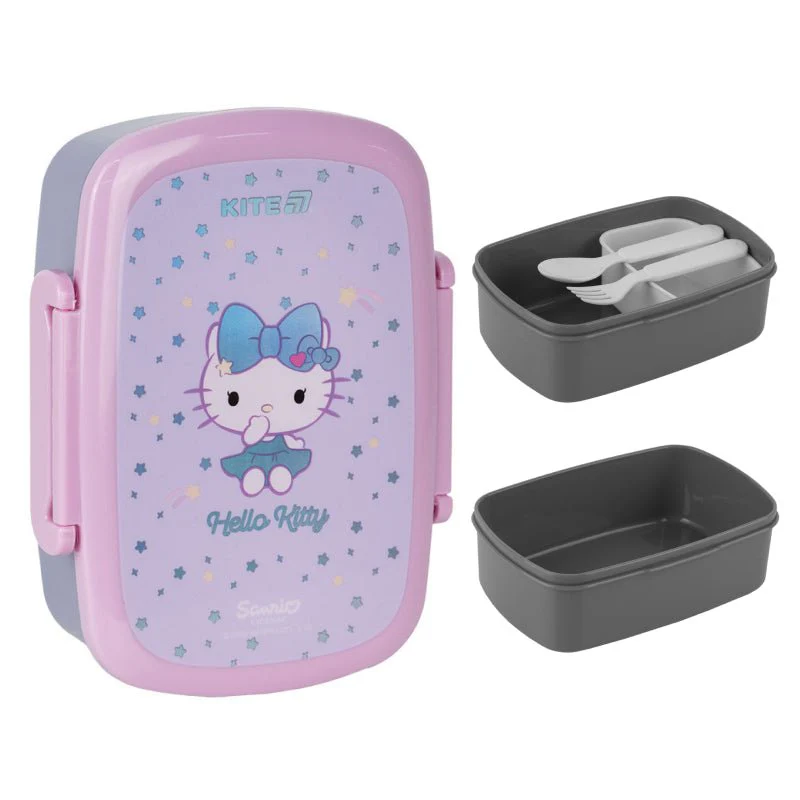 Lunchbox Śniadaniówka ze Sztućcami 750 ml Hello Kitty - Image 5