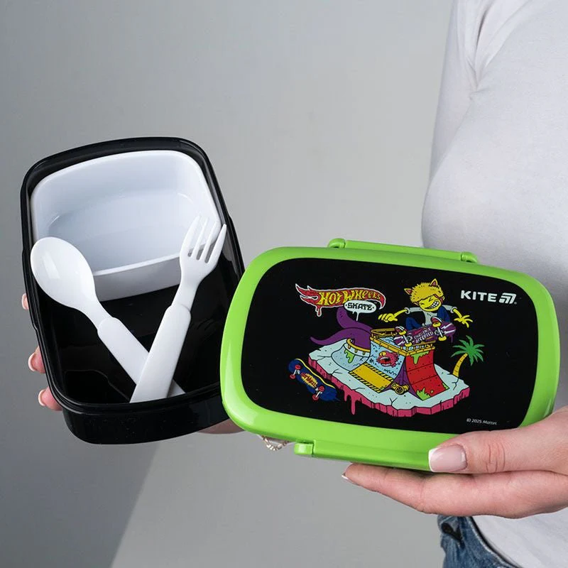Lunchbox Śniadaniówka ze Sztućcami 750 ml Hot Wheels Kite - Image 3