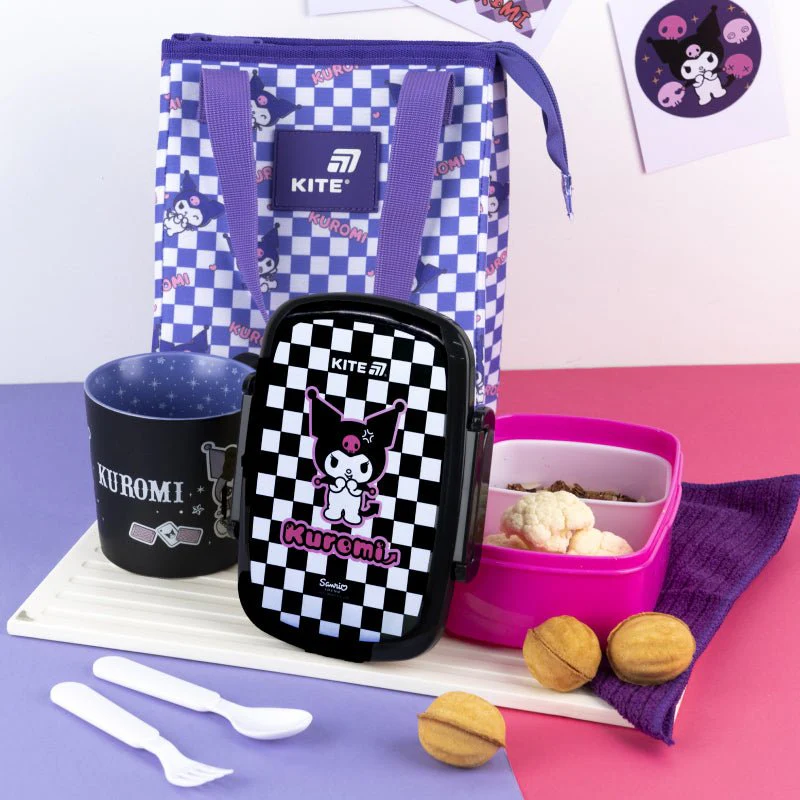 Lunchbox Śniadaniówka ze Sztućcami 750 ml Kuromi Kite - Image 2