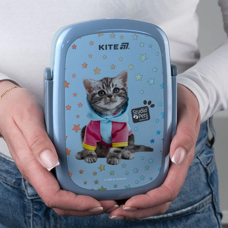 Lunchbox Śniadaniówka ze Sztućcami 750 ml kotek Studio Pets Kite - Image 2