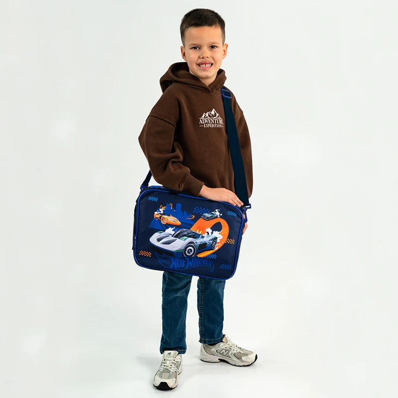 Teczka materiałowa torba A4 dla chłopca Hot Wheels niebieska - Image 3