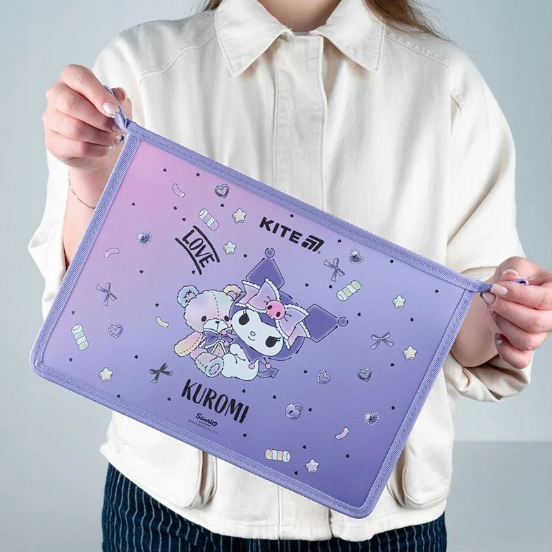 Teczka na suwak szkolna A4 Kuromi fioletowy - Image 3