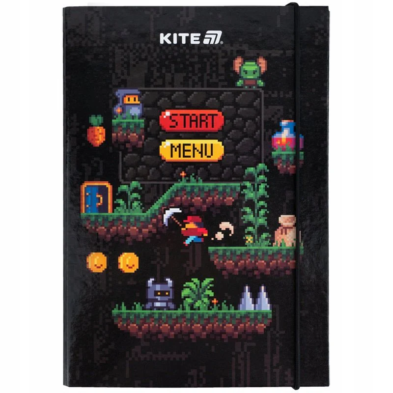 Teczka na notes z gumką B5 Pixel Game