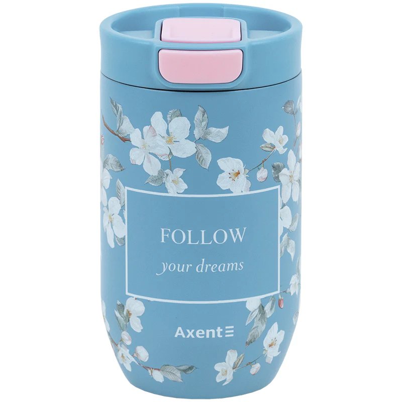 Termokubek Axent Gentle Blossom, 350 ml ze stali nierdzewnej