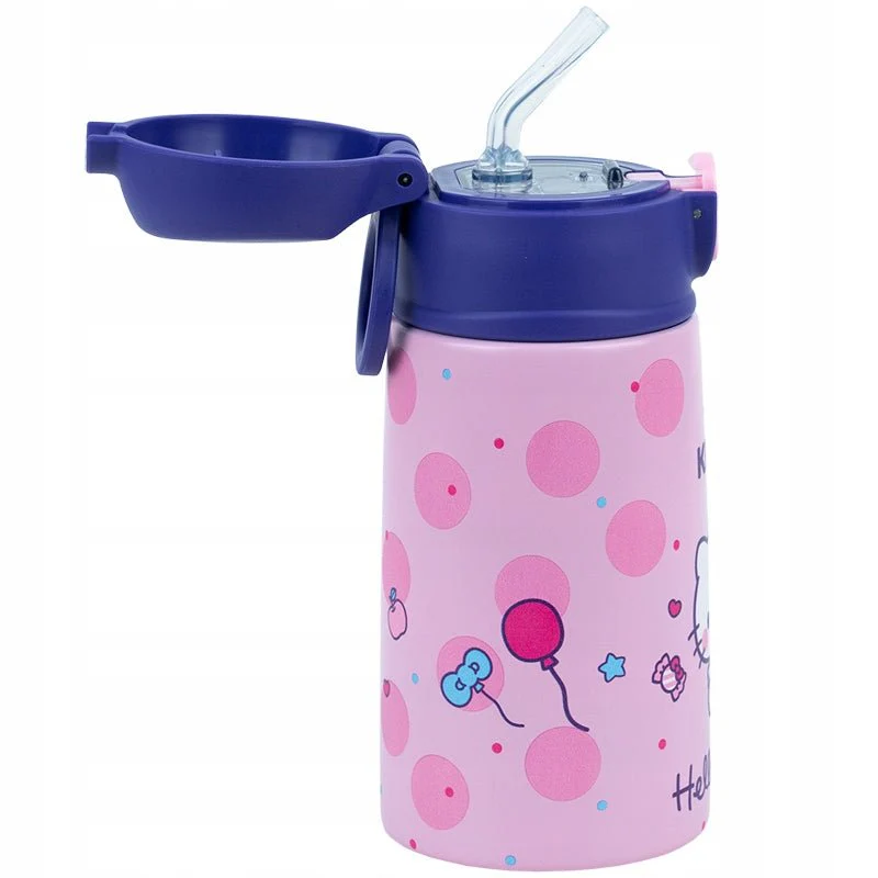 Termos dla dzieci Hello Kitty ze slomka i uchwytem 400 ml Kite - Image 5