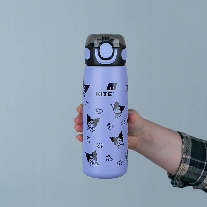 Termos dla dzieci Kuromi ze slomka i uchwytem 600 ml Kite - Image 4