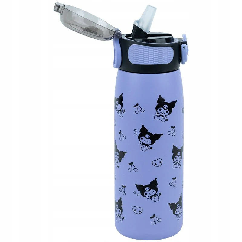Termos dla dzieci Kuromi ze slomka i uchwytem 600 ml Kite - Image 5