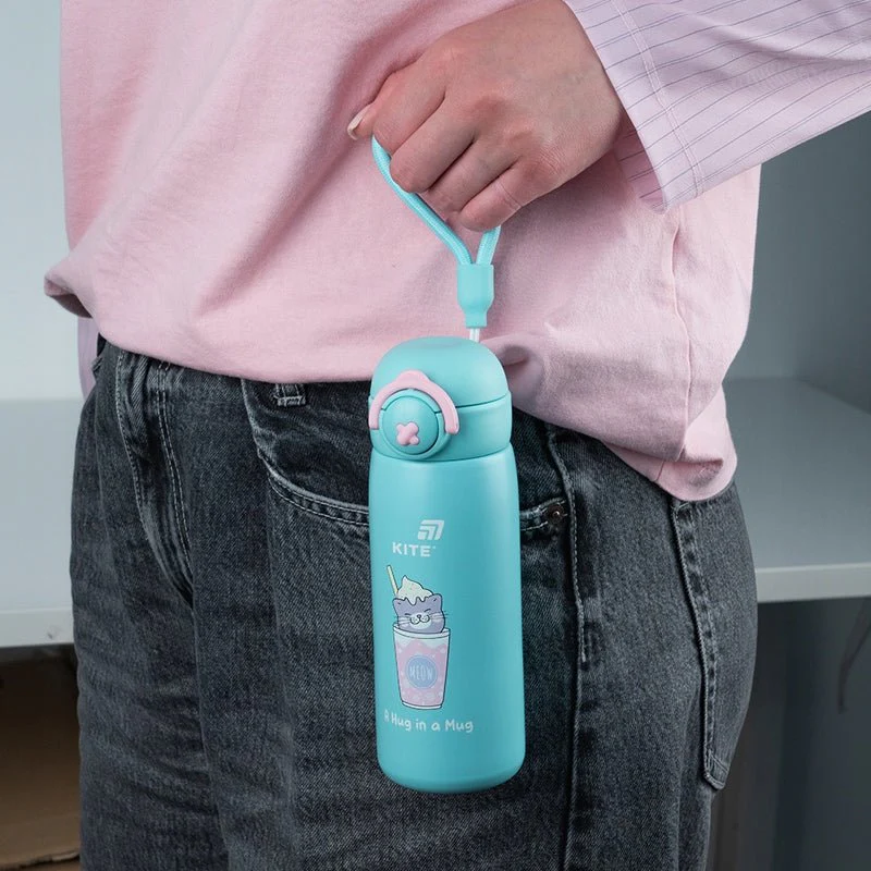 Termos szkolny dziecięcy Kite Hug in mug 430 ml z ustnikiem i filtrem - Image 2