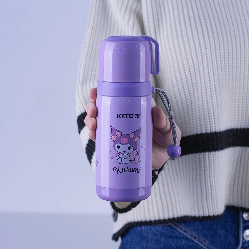 Termos dla dziewczynki z kubkiem metalowy Kuromi 350 ml - Image 2