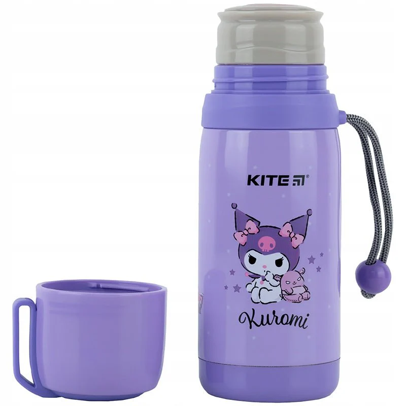 Termos dla dziewczynki z kubkiem metalowy Kuromi 350 ml - Image 3