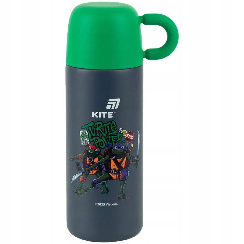 Termos z kubkiem dla chłopców metalowy 480 ml Ninja Turtles