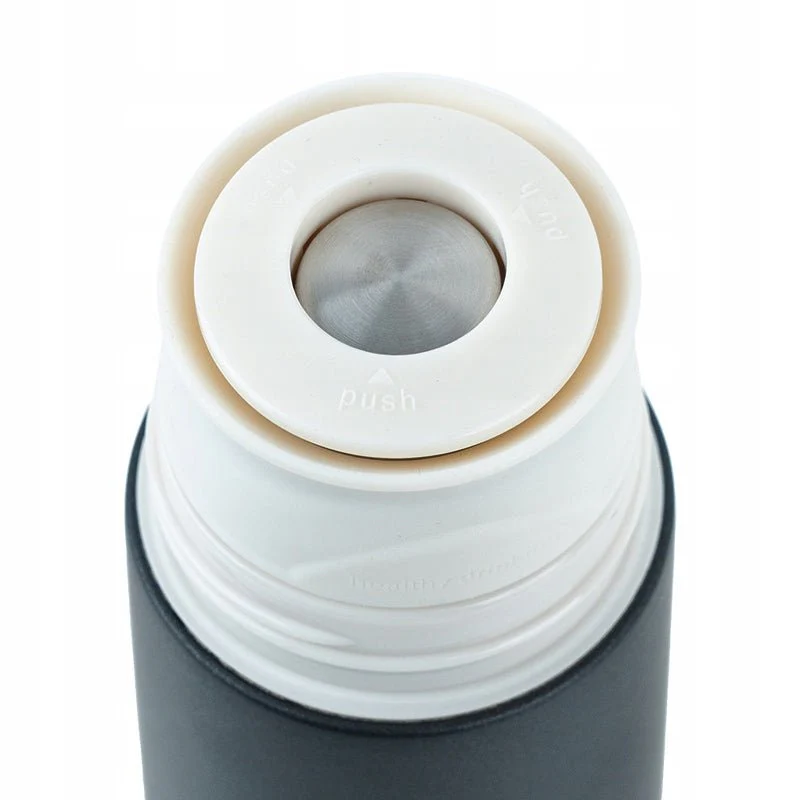 Termos z kubkiem dla dzieci metalowy czarny 350 ml Kite - Image 5