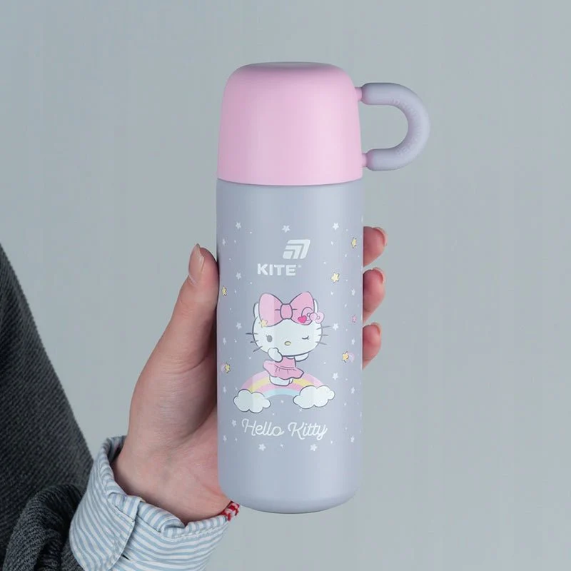 Termos z kubkiem dla dzieci metalowy 480 ml Hello Kitty - Image 4