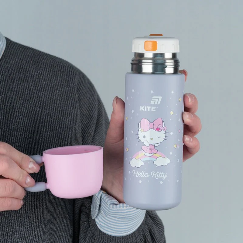 Termos z kubkiem dla dzieci metalowy 480 ml Hello Kitty - Image 5