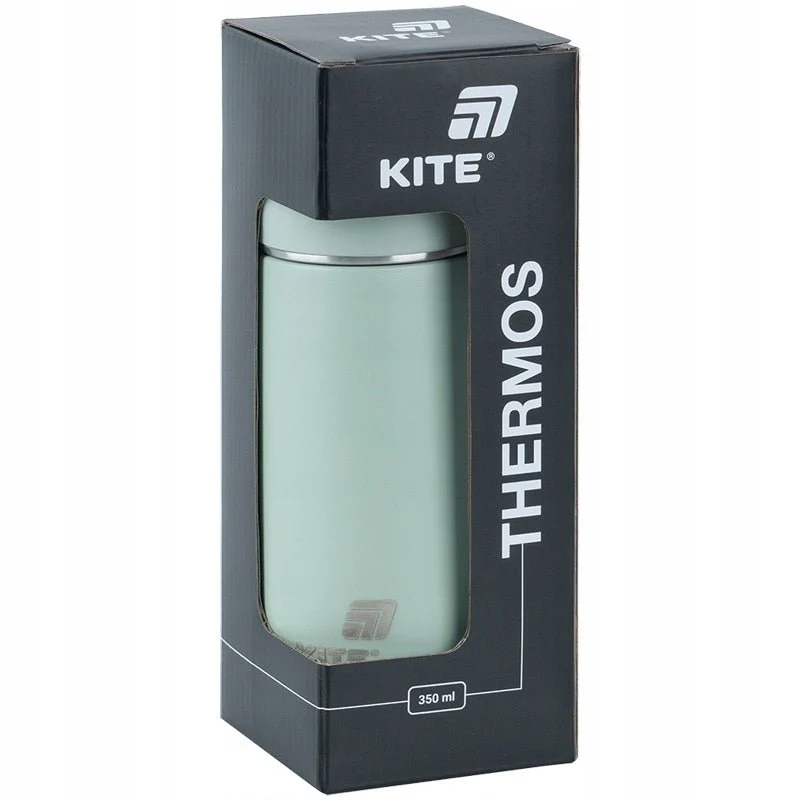 Termos z kubkiem dla dzieci metalowy zielony 350 ml Kite - Image 6