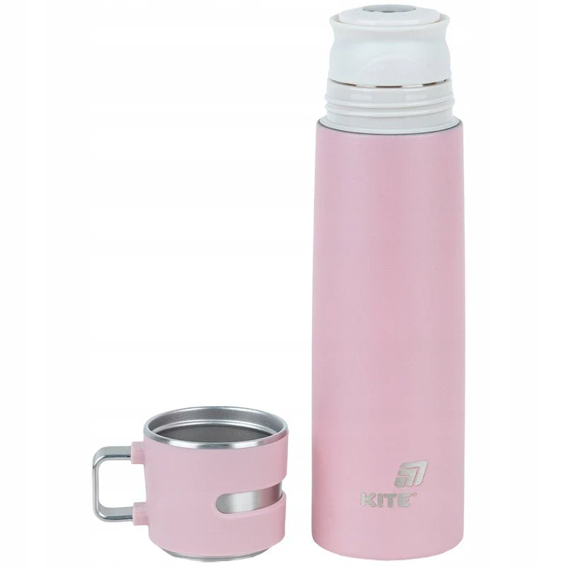 Termos z kubkiem metalowy 500 ml różowy - Image 4
