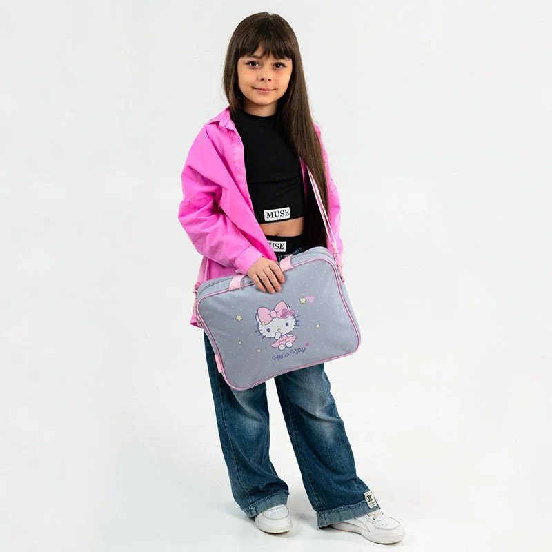 Torba na dokumenty teczka materialowa A4 Hello Kitty szary Kite - Image 3