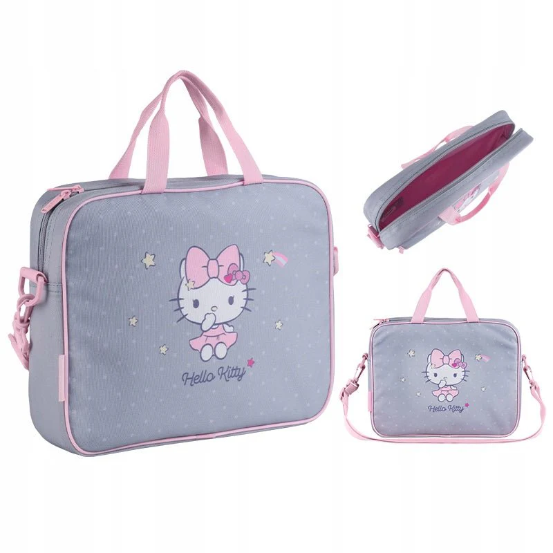 Torba na dokumenty teczka materialowa A4 Hello Kitty szary Kite - Image 8