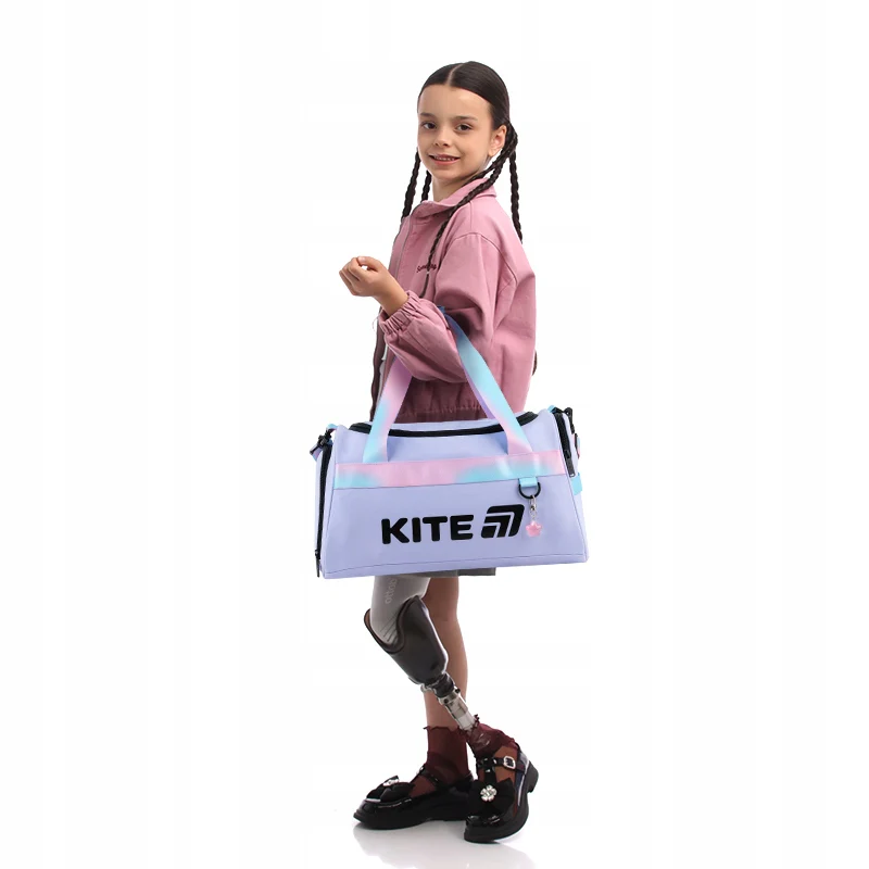 Torba sportowa dla dziewczynki z oddzielną komorą na obuwie i regulowanym paskiem Kite Shine On - Image 3