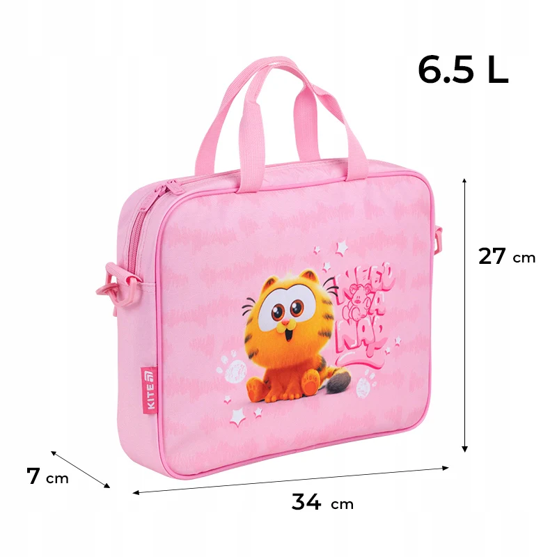 Torba szkolna teczka na plastykę A4+ Garfield Kite dla dziewczynki - Image 5