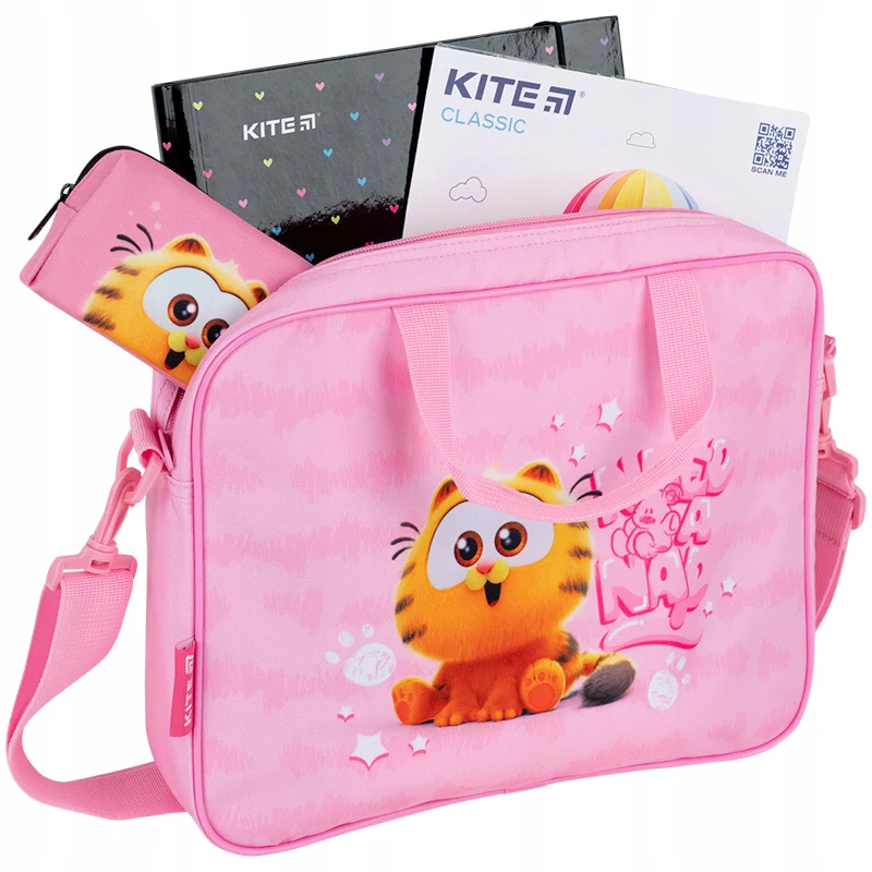 Torba szkolna teczka na plastykę A4+ Garfield Kite dla dziewczynki - Image 6