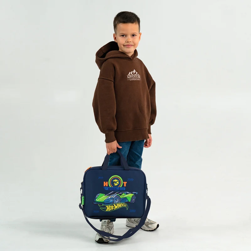 Torba szkolna teczka na plastykę A4+ Hot Wheels Kite dla chłopca - Image 3