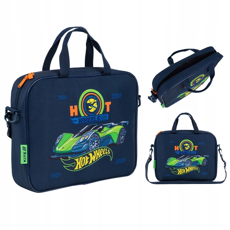 Torba szkolna teczka na plastykę A4+ Hot Wheels Kite dla chłopca - Image 4