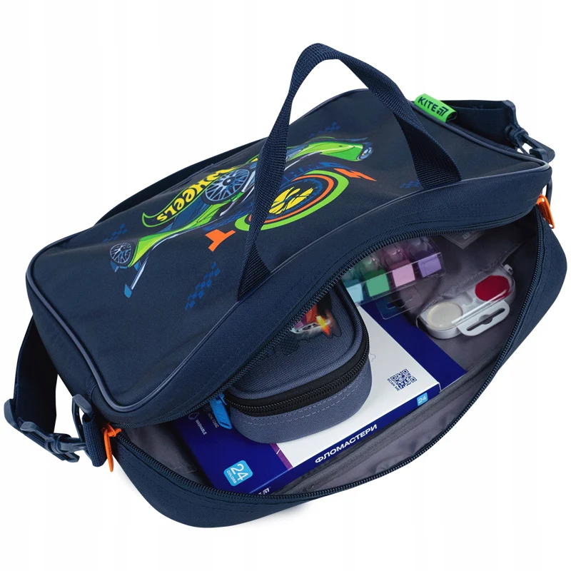 Torba szkolna teczka na plastykę A4+ Hot Wheels Kite dla chłopca - Image 7