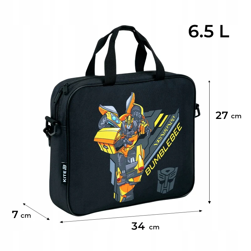 Torba szkolna teczka na plastykę A4+ Transformers Kite dla chłopca - Image 5