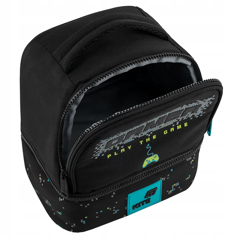 Torba termiczna dwukomorowa czarna na lunchbox dla chłopca Kite Game - Image 7